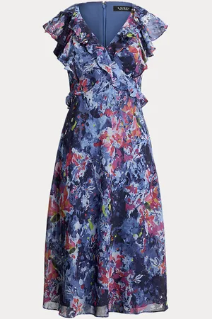 Ralph Lauren Tallas Pequeña - Vestido midi de georgette con volantes