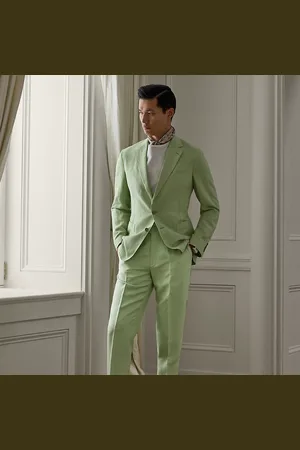 Ralph Lauren Pantalón Gregory de seda y lino