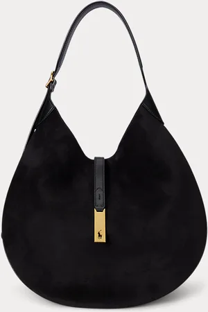 Ralph Lauren Bolso de hombro Polo ID grande de ante