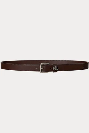 Ralph Lauren Cinturón estrecho de piel con logotipo