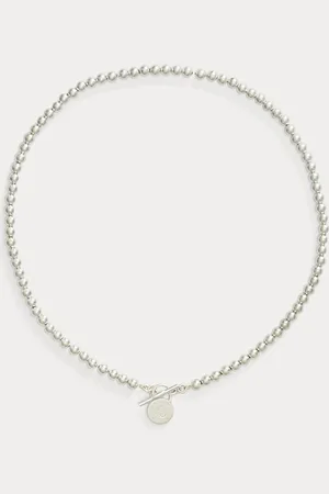 Ralph Lauren Collar con abalorios de plata de ley
