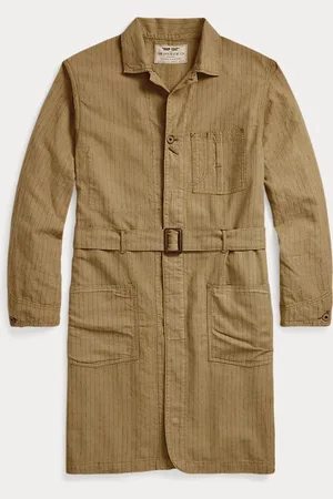 Ralph Lauren Abrigo de algodón y lino con rayas