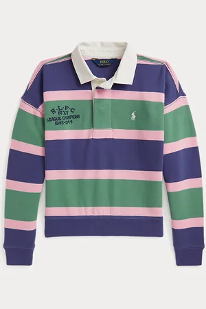 Ralph Lauren Sudadera de rugby de rizo con rayas