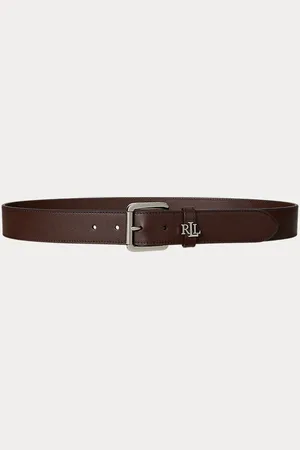 Ralph Lauren Cinturón de piel con hebilla de logotipo