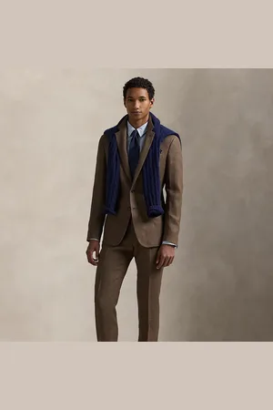 Ralph Lauren Pantalón de traje con dobby de lino