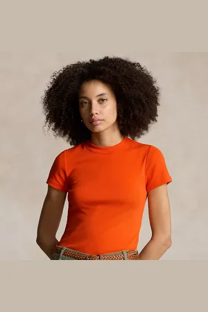 Ralph Lauren Camiseta de algodón acanalado