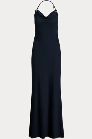 Ralph Lauren Vestido de punto con cuello halter