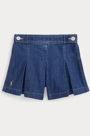 Ralph Lauren Pantalón corto de denim con pinzas