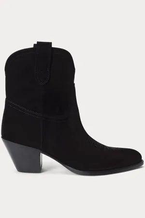 Ralph Lauren Bota western de ante de piel de becerro