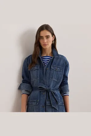Ralph Lauren Chaqueta camisera de denim con cinturón