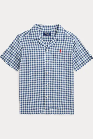 Ralph Lauren Camisa de madrás de algodón