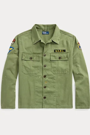 Ralph Lauren Camisa de trabajo de sarga en espiga