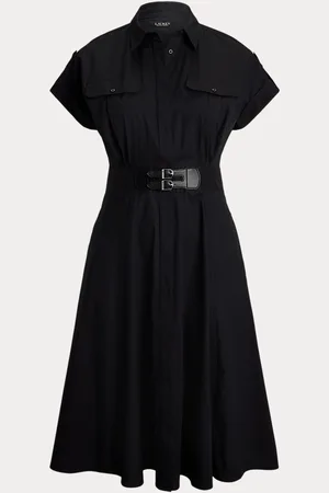 Ralph Lauren Tallas Grandes - Vestido camisero con algodón y hebilla