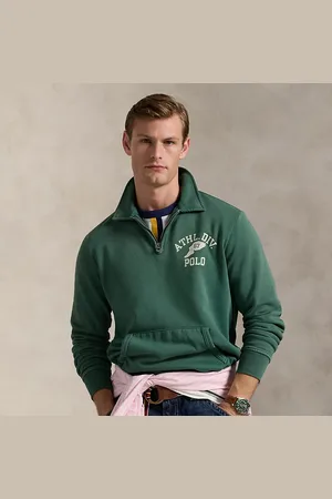 Ralph Lauren Sudadera gráfica de felpa con cuello