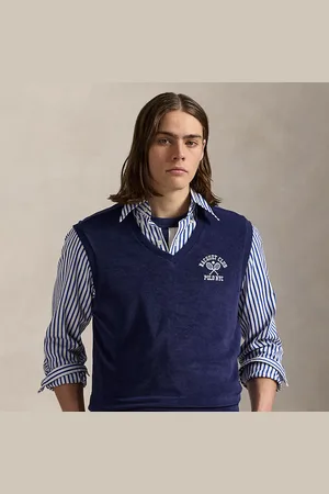 Ralph Lauren Chaleco de rizo bordado