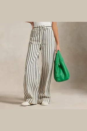 Ralph Lauren Pantalón de pernera ancha con seda