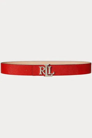 Ralph Lauren Cinturón ancho reversible con textura
