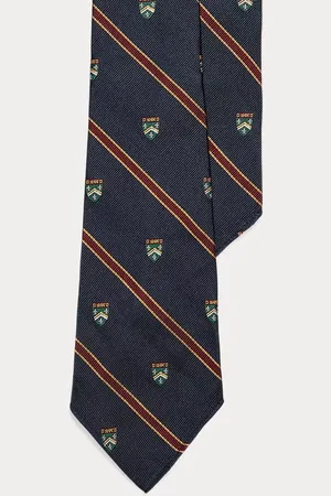 Ralph Lauren Corbata club vintage de seda repp