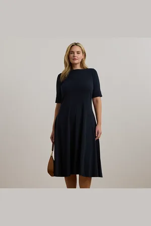 Ralph Lauren Tallas Grandes - Vestido midi de algodón elástico