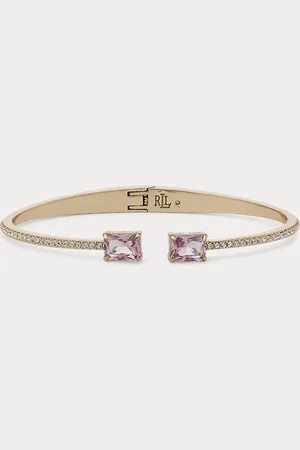 Ralph Lauren Pulsera bañada en oro con gemas