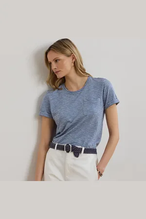 Ralph Lauren Camiseta de punto flameado con rayas