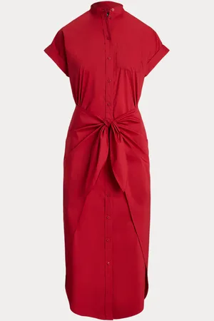Ralph Lauren Vestido camisero de mezcla de algodón