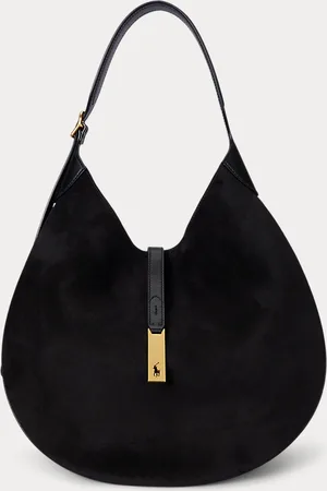 Ralph Lauren Bolso de hombro Polo ID grande de ante