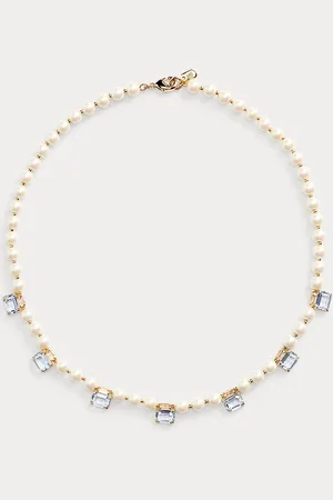Ralph Lauren Collar de perlas y brillantes sintéticos