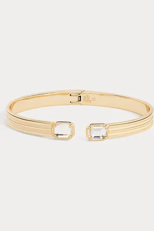 Ralph Lauren Pulsera bañada en oro con gemas