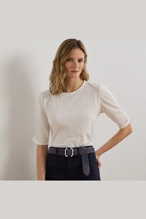 Ralph Lauren Camiseta de punto de algodón flameado