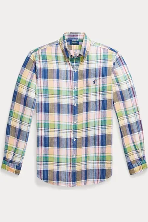 Ralph Lauren Camisa Classic Fit de lino con cuadros