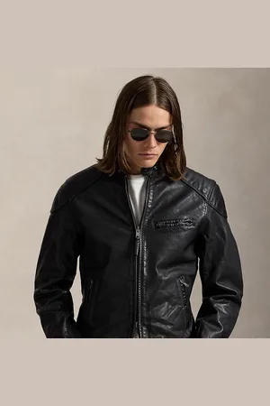 Ralph Lauren Chaqueta Café Racer de piel