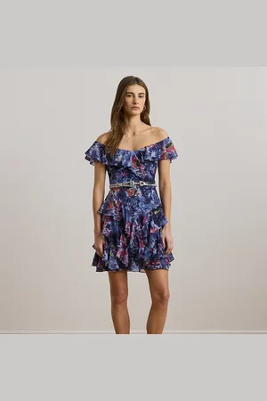 Ralph Lauren Vestido de cóctel de hombros caídos
