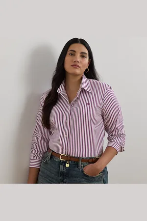 Ralph Lauren Tallas Grandes - Camisa de paño con rayas Classic Fit