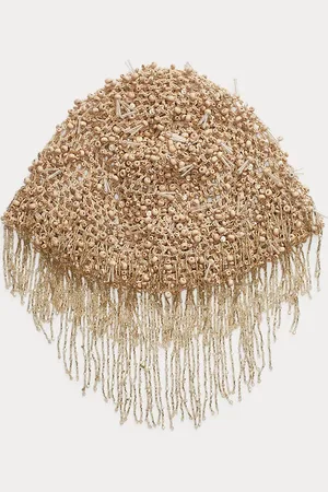 Ralph Lauren Gorro de algodón de croché con abalorios