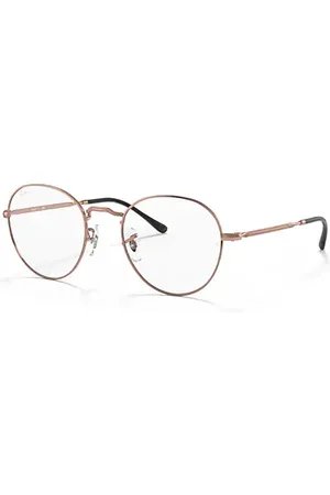 Ray-Ban Round Metal Optics II Bronce/cobre Montura Transparente Lentes Polarizados 51-20