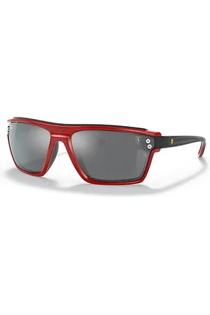 Ray-Ban Rb4370m Scuderia Ferrari Collection Gafas De Sol Montura Plateado Lentes 64-14