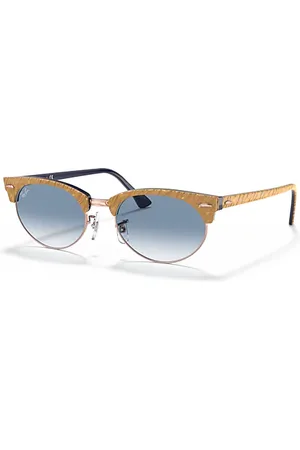 Ray-Ban Clubmaster Oval Gafas De Sol Montura Azul Lentes 52-19