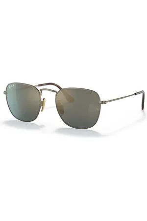 Ray-Ban Frank Titanium Gafas De Sol Montura Azul Lentes Polarizados 48-20