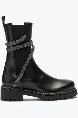 RENE CAOVILLA Botas Biker Negras Cleo Combat