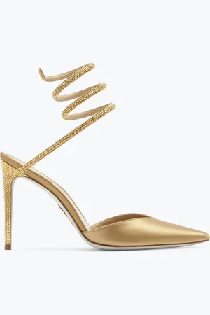 RENE CAOVILLA Zapato De Salón Cleo Champán Con Cristales 105