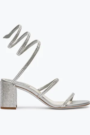 RENE CAOVILLA Sandalias Con Joyas Plateadas Cleo