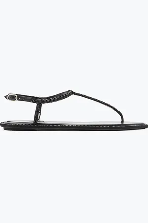 RENE CAOVILLA Zapatillas De Cuero Con Strass Xtra