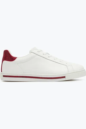 RENE CAOVILLA Zapatilla Xtra Blanca Y Roja Con Cristales 15