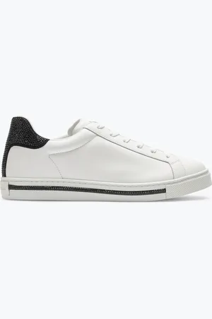 RENE CAOVILLA Zapatilla Xtra Blanca Y Negra Con Cristales 15