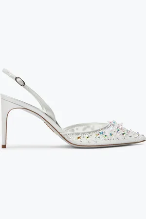 RENE CAOVILLA Zapato Destalonado Cinderella Con Cristales 80