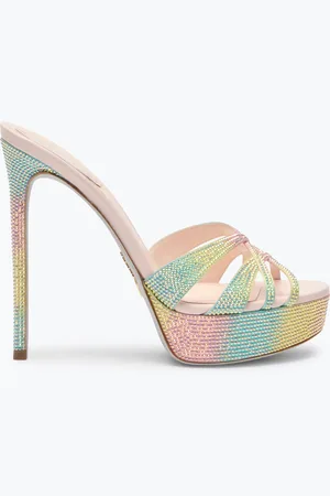 RENE CAOVILLA Sandalia Slider Dania Con Plataforma 130