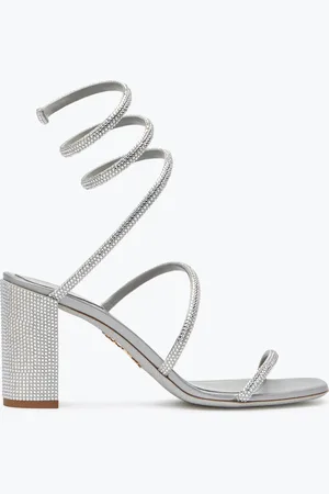RENE CAOVILLA Sandalia Cleo Gris Con Cristales 80