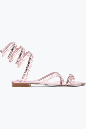 RENE CAOVILLA Sandalia Plana Chandelier Barbie 10