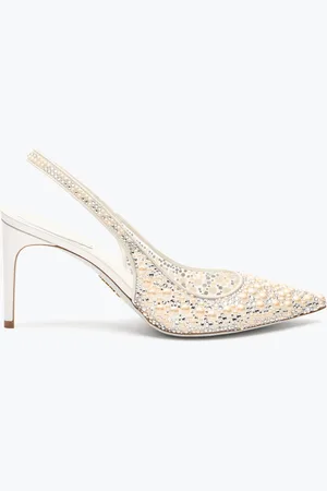 RENE CAOVILLA Slingback Pearl 80
